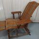 Armchair Sunbathing in wicker rattan wood lounger blue features