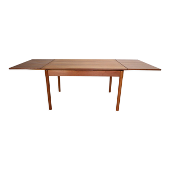 Mid-century danish design extendable teak dining table, 1960s