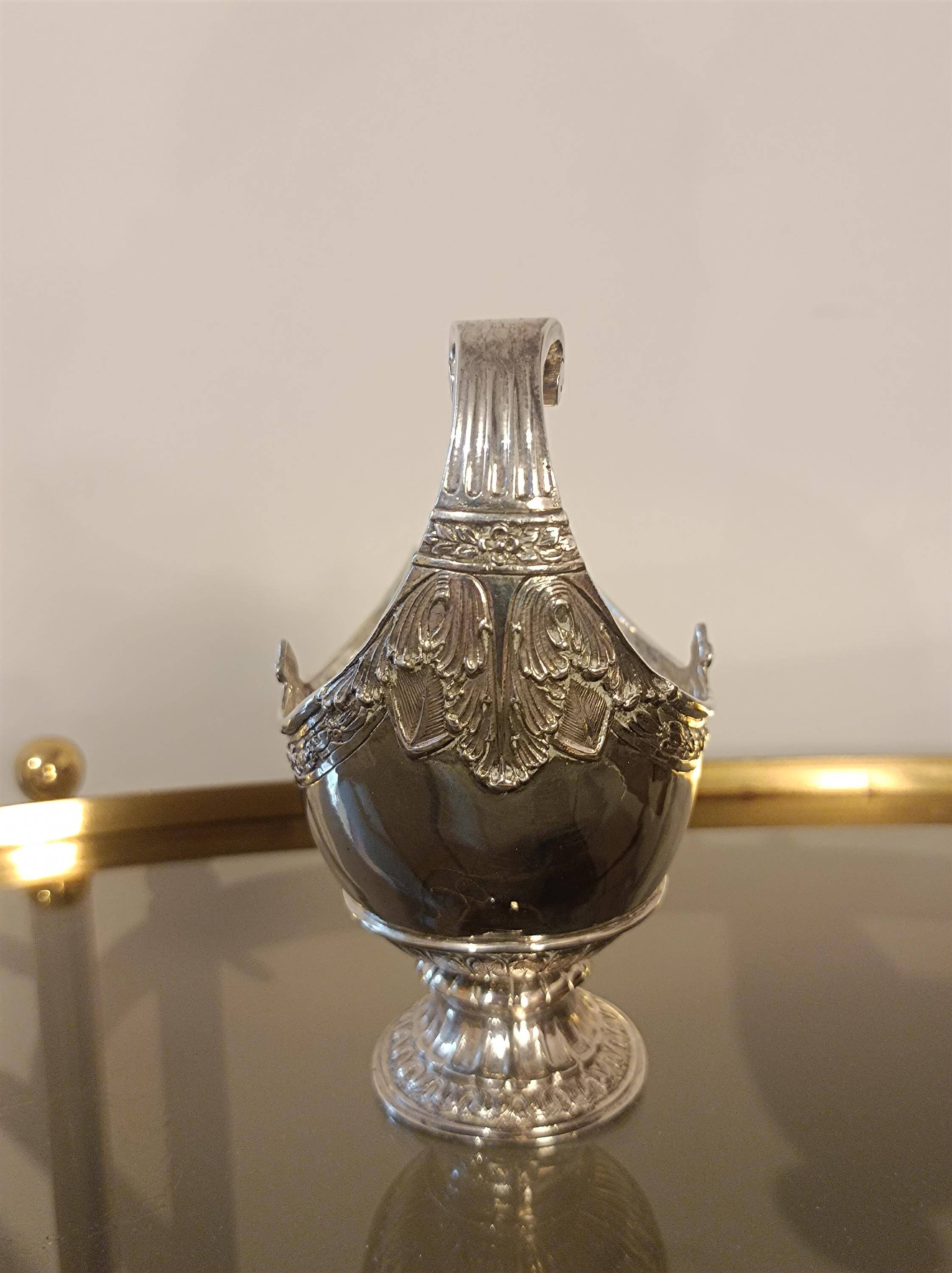 Silver sauceboat 800, Louis XVI style, Hanau around 1900