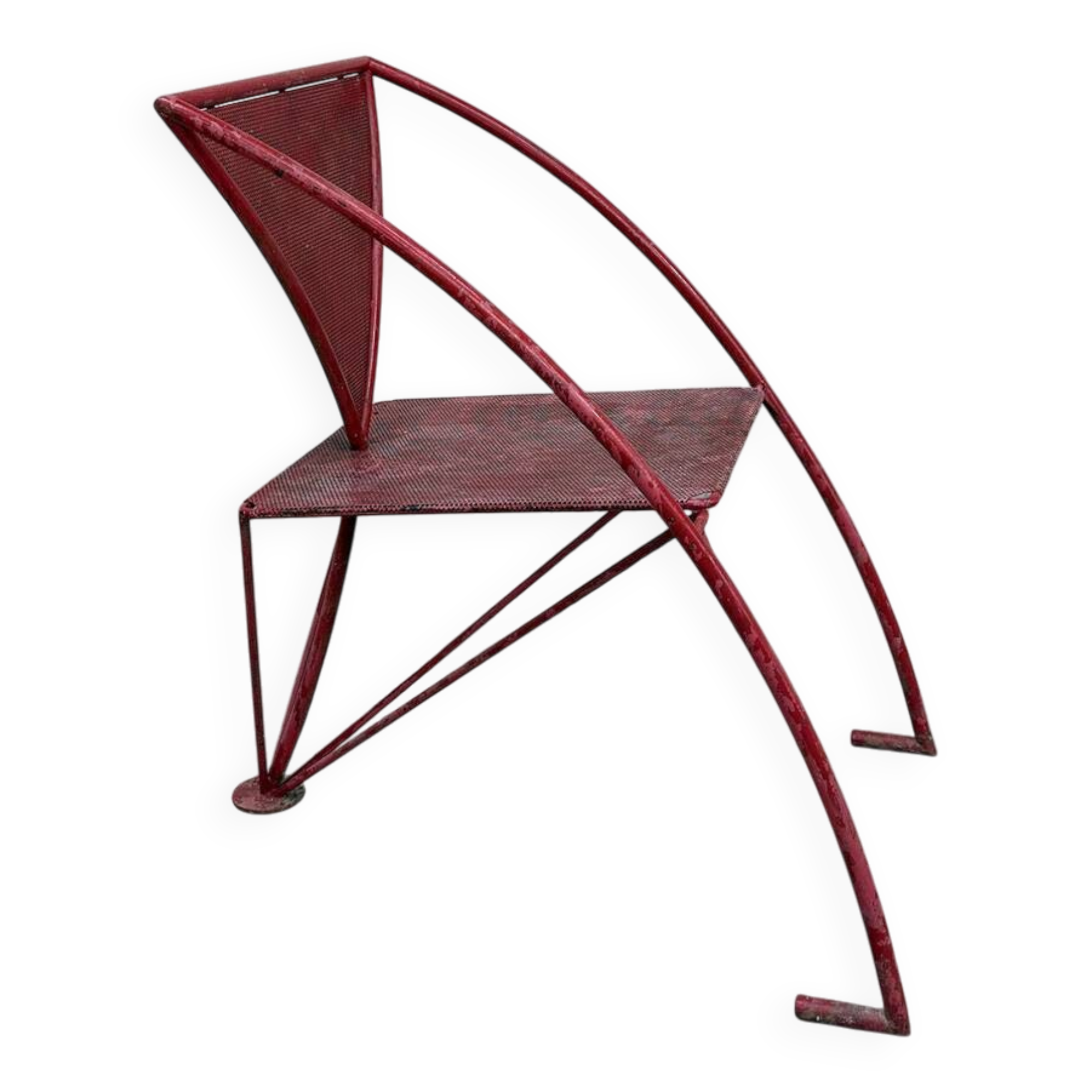 Fauteuil design rouge 1950