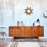 Vintage teak compass feet