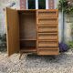 Armoire commode en rotin vintage années 60