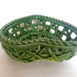 Braided porcelain basket