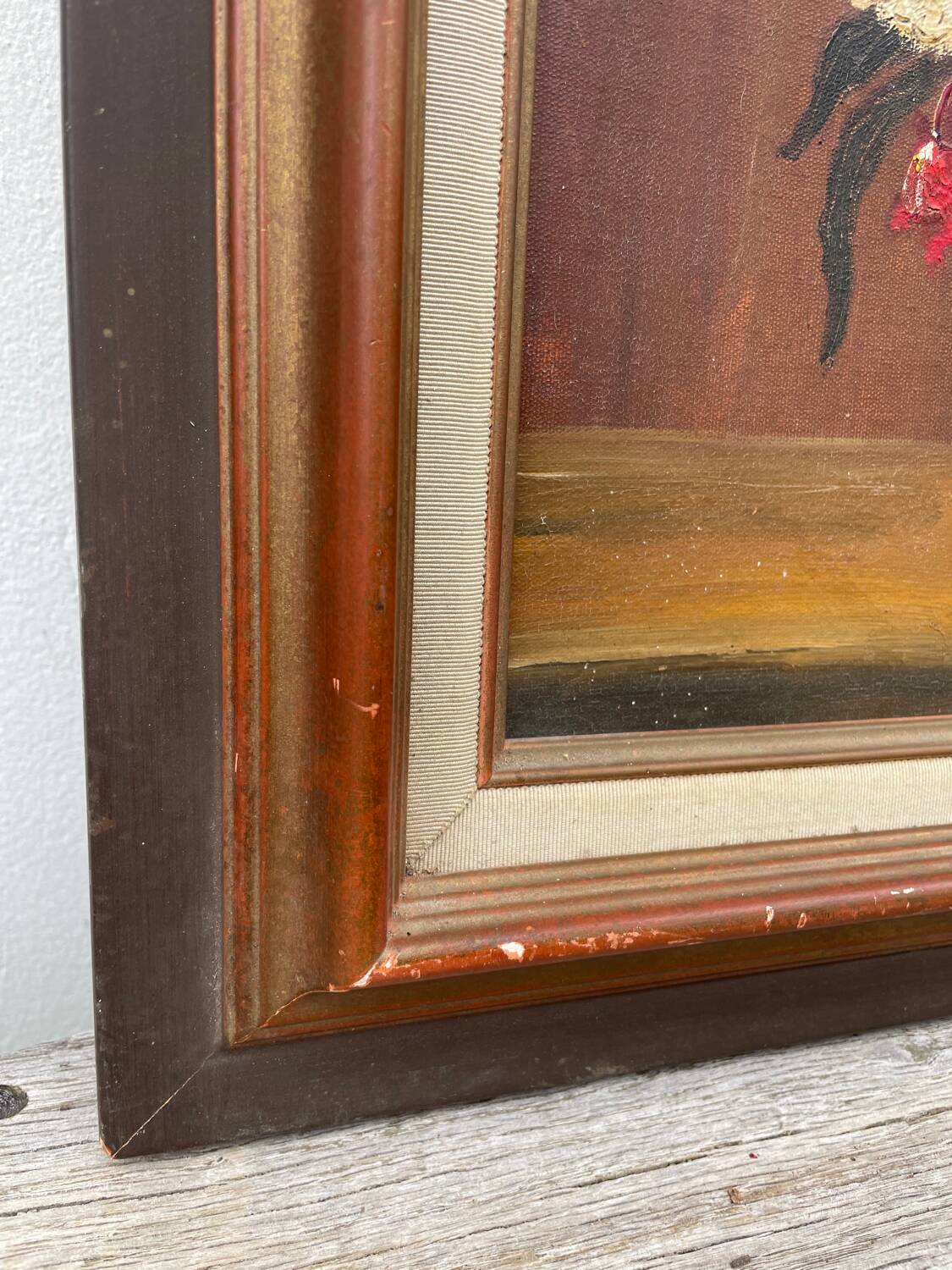 Large bouquet oil painting