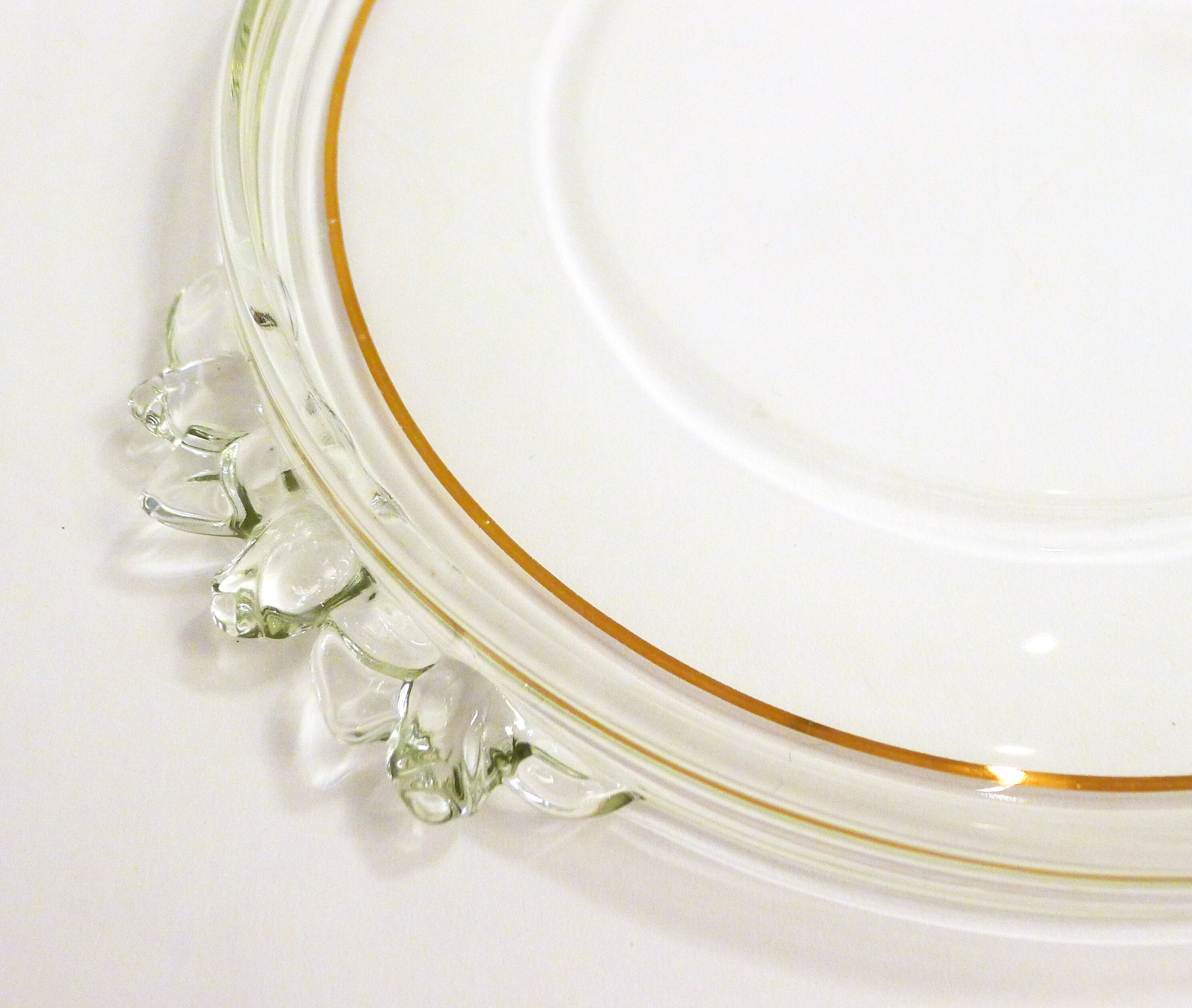 Round dish 1940's with flower handles