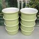 Set of 8 pastel green ramekins (anise) signed France