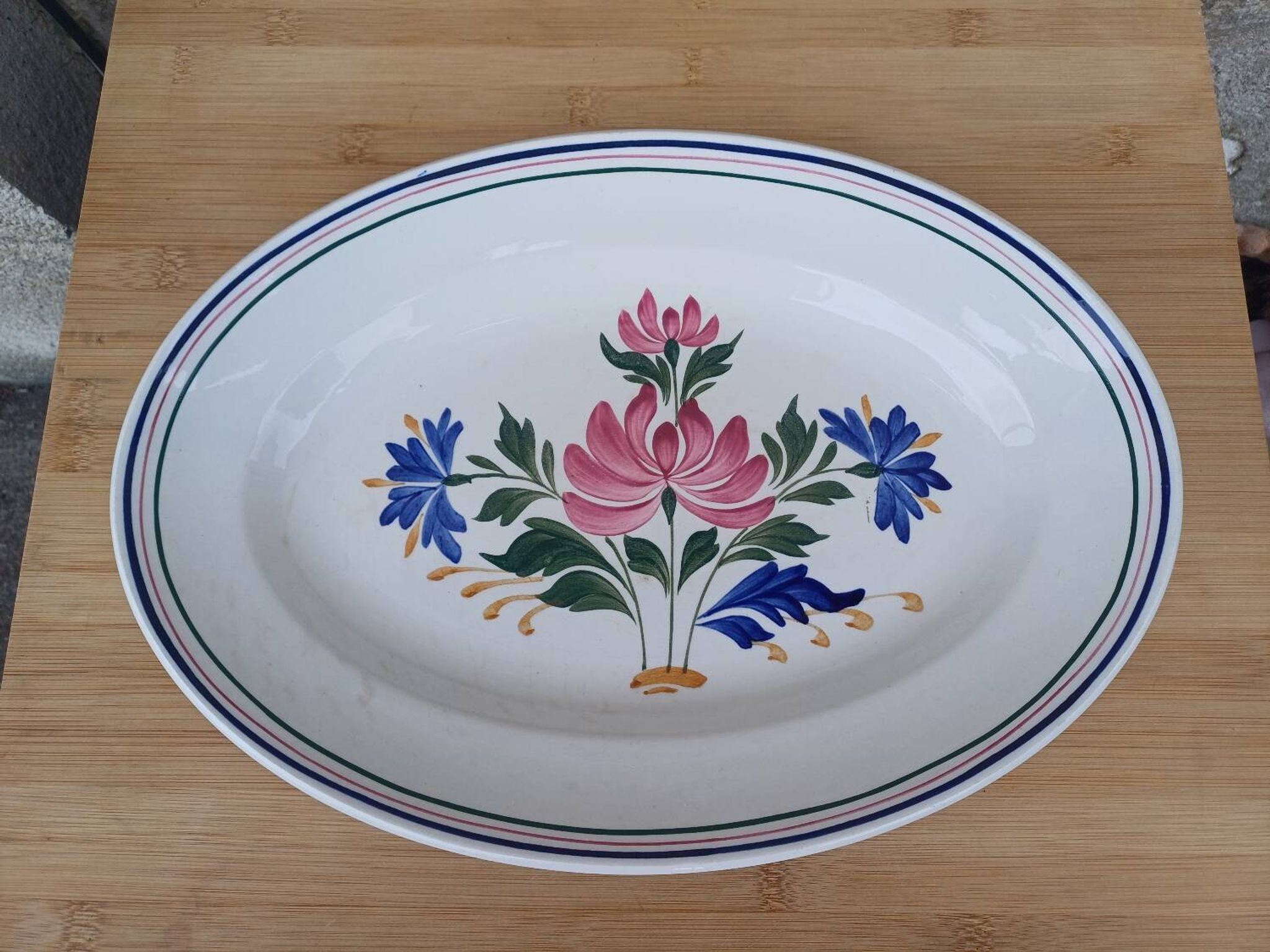 Assiette de service ovale saint amand