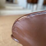 2 office armchairs + Settee / Swan sofa by Arne Jacobsen for Fritz Hansen, original leather