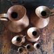 7 English copper measures, 19th century