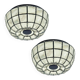 1 Of 2 Mid Century Modern Glass Ceiling Lights From Limburg, Germany, 1970s