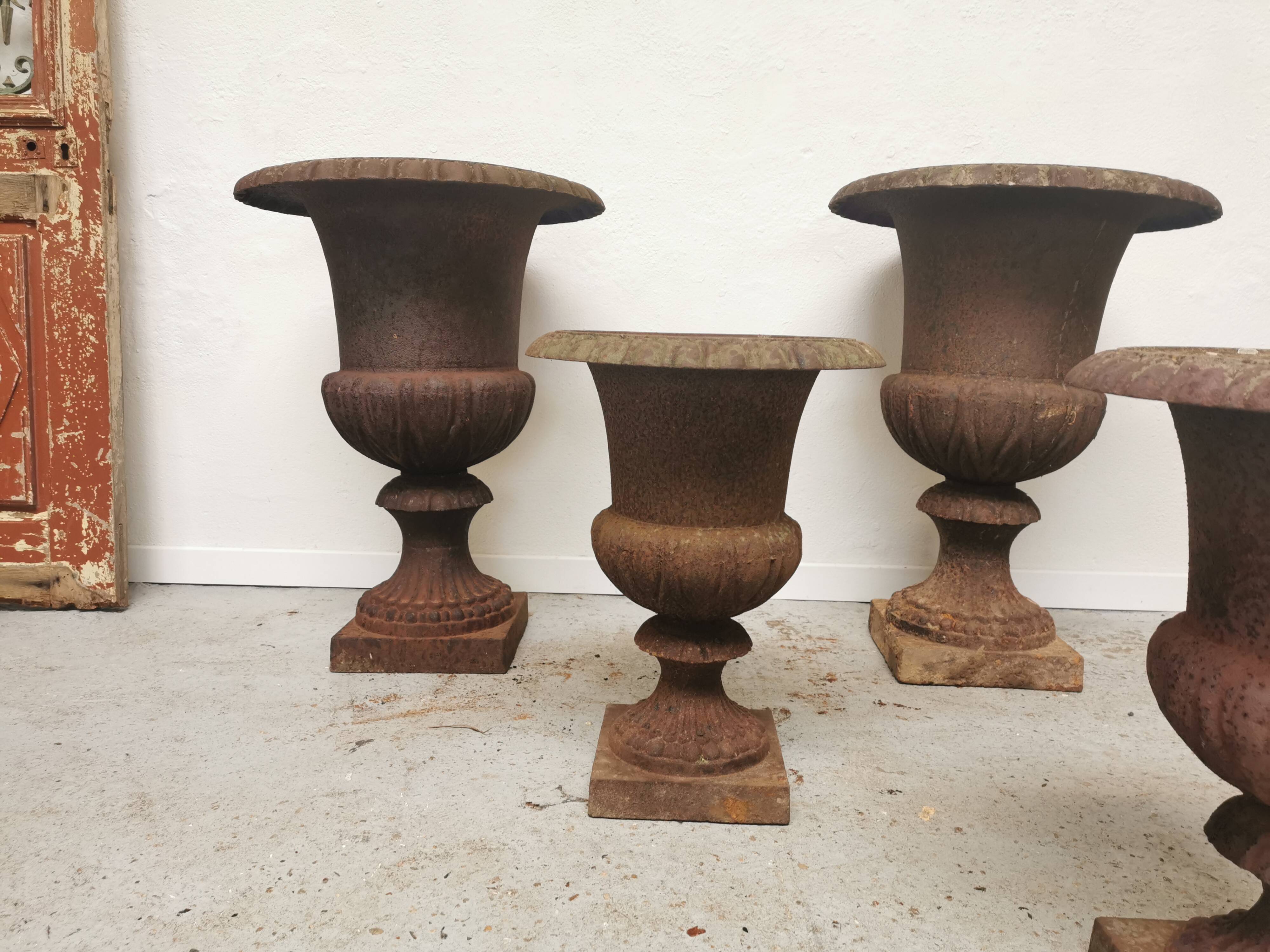 Paire de vase Médicis en fonte 50cm