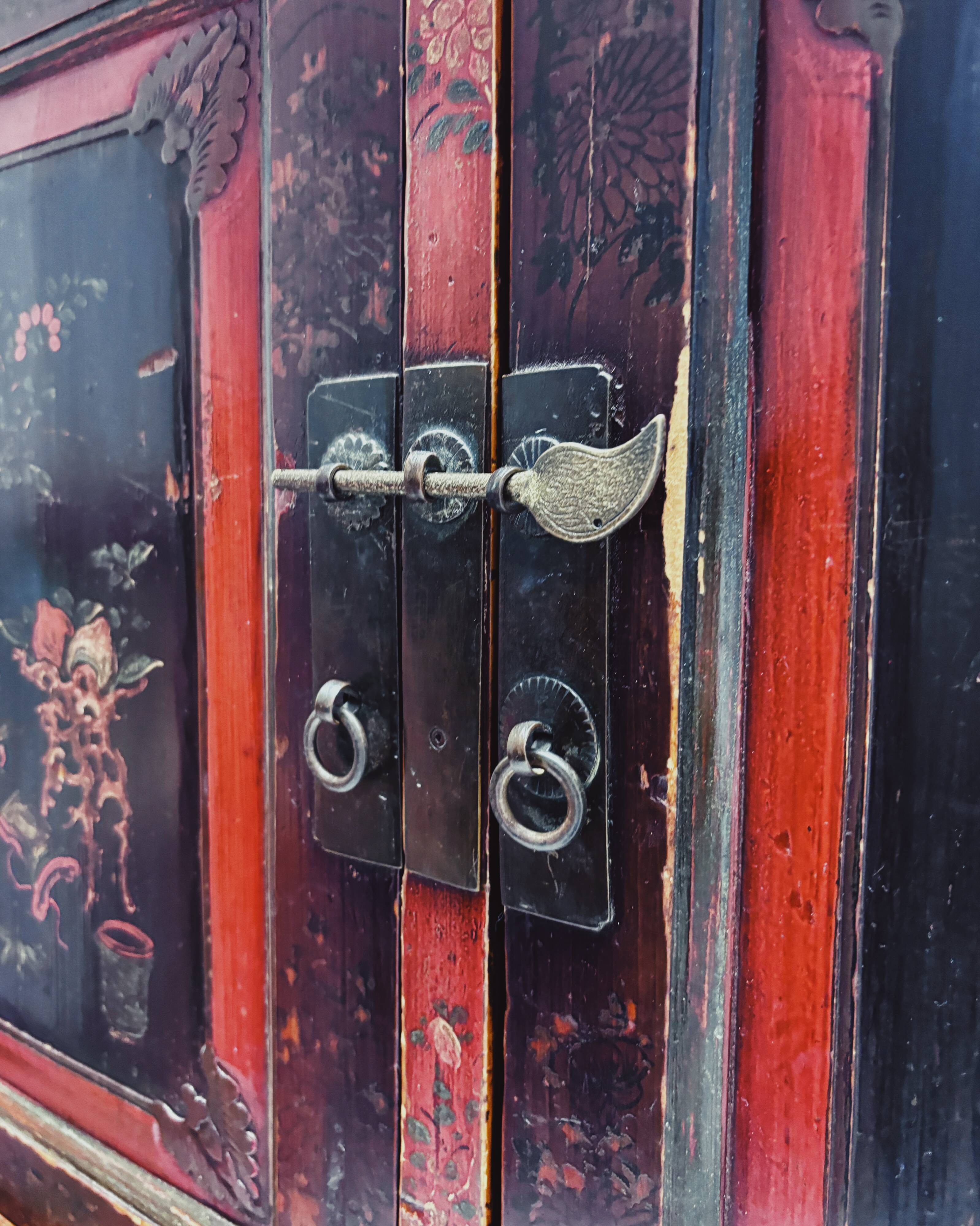 Vintage Chinese Hand-Painted Cabinet