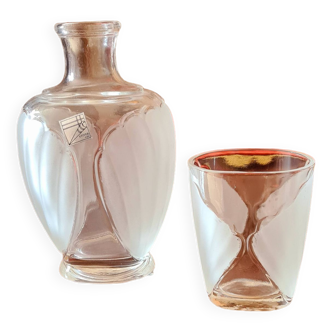 Carafe and matching glass night set