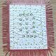 Nappe ancienne brodée 89 x102 cm