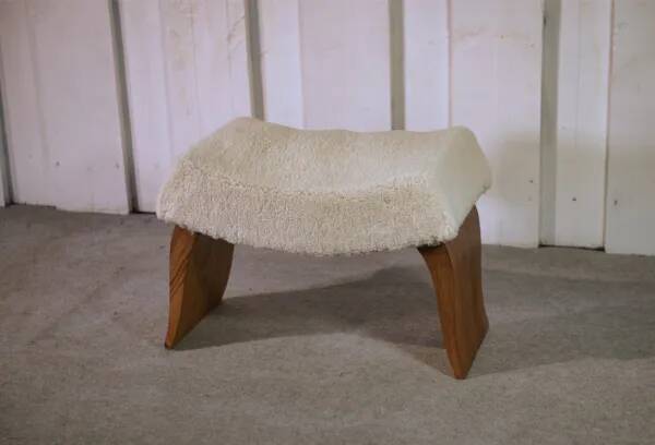 Tabouret en noyer Art Déco 1940’s