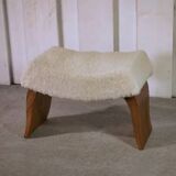 Tabouret en noyer Art Déco 1940’s