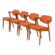 Kai Kristiansen Model 42 Teak Chairs by Schou Andersen, Denmark, 1960s