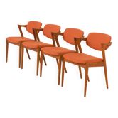 Kai Kristiansen Model 42 Teak Chairs by Schou Andersen, Denmark, 1960s