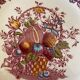 Royal Tudor English earthenware plate with Fruits&Flowers decor