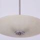 Bauhaus Chandelier in Chrome, Steel and Frosted Glass, Czech, 1940s