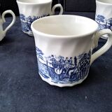 4 porcelain mug or tea cups Johnson Bros Coachings scenes