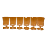 Engraved crystal stemmed glasses