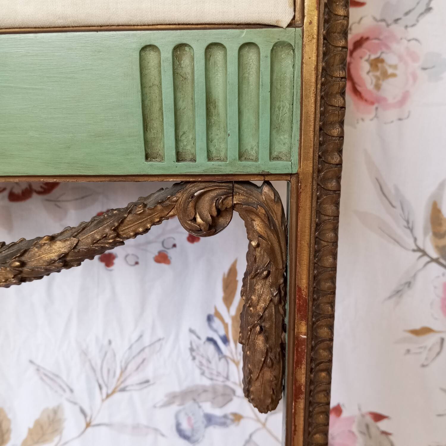 Écran de cheminée billet doux style Louis XVI