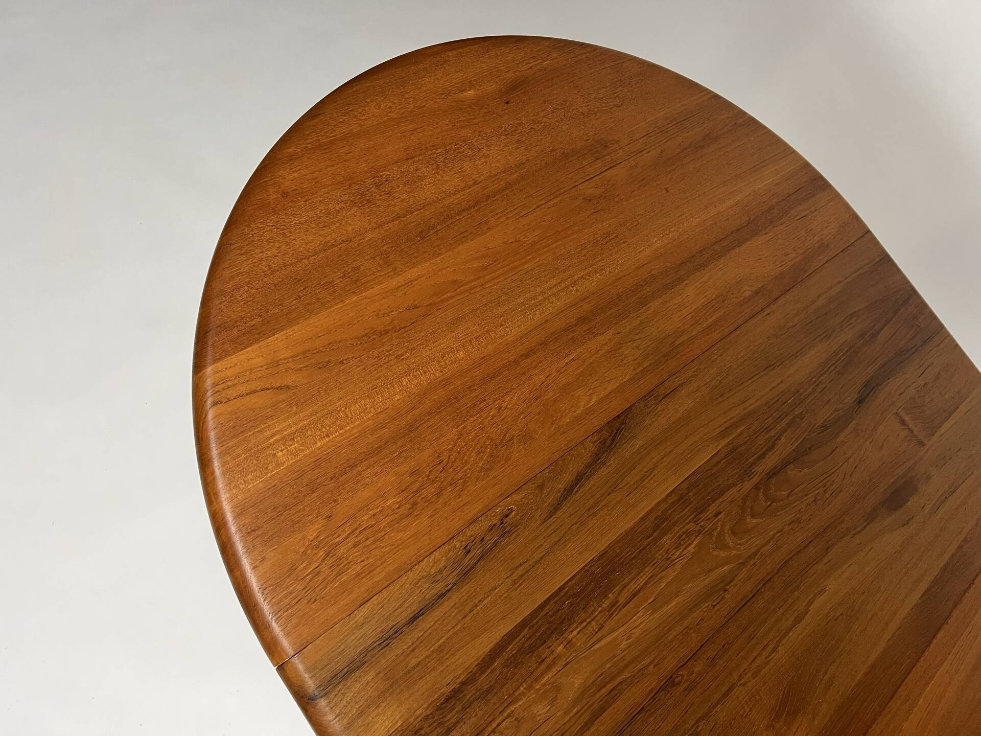 Vintage round teak dining table solid wood danish design 70s