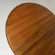 Vintage round teak dining table solid wood danish design 70s