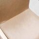 Kembo armchair in brown leatherette and beech