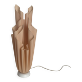 Vintage 1970 Athéna lamp by Georgia Jacob, draped in salmon - 50 cm