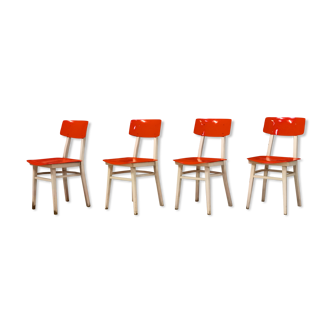 Lot de 4 chaises Ton, Thonet 1960