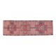 Pink Red Vintage Oushak Wool Turkish Runner Rug 83x305