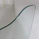Glass and brass chimney fire barrier with 3 panels 1960 1970