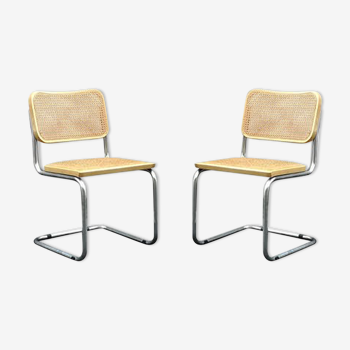 Set de 2 chaises cesca B32 Marcel Breuer made in Italy