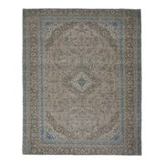 1970s Vintage Persian Handknotted Wool Brown Oversize Area Rug 290x358