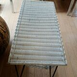 Metal painted rattan coffee table 37 X 76 height 49 cm