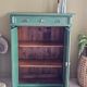 Antique cabinet in fir with green patina Metsä | Hector