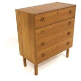 Scandinavian oak chest of drawers, Sweden, 1960