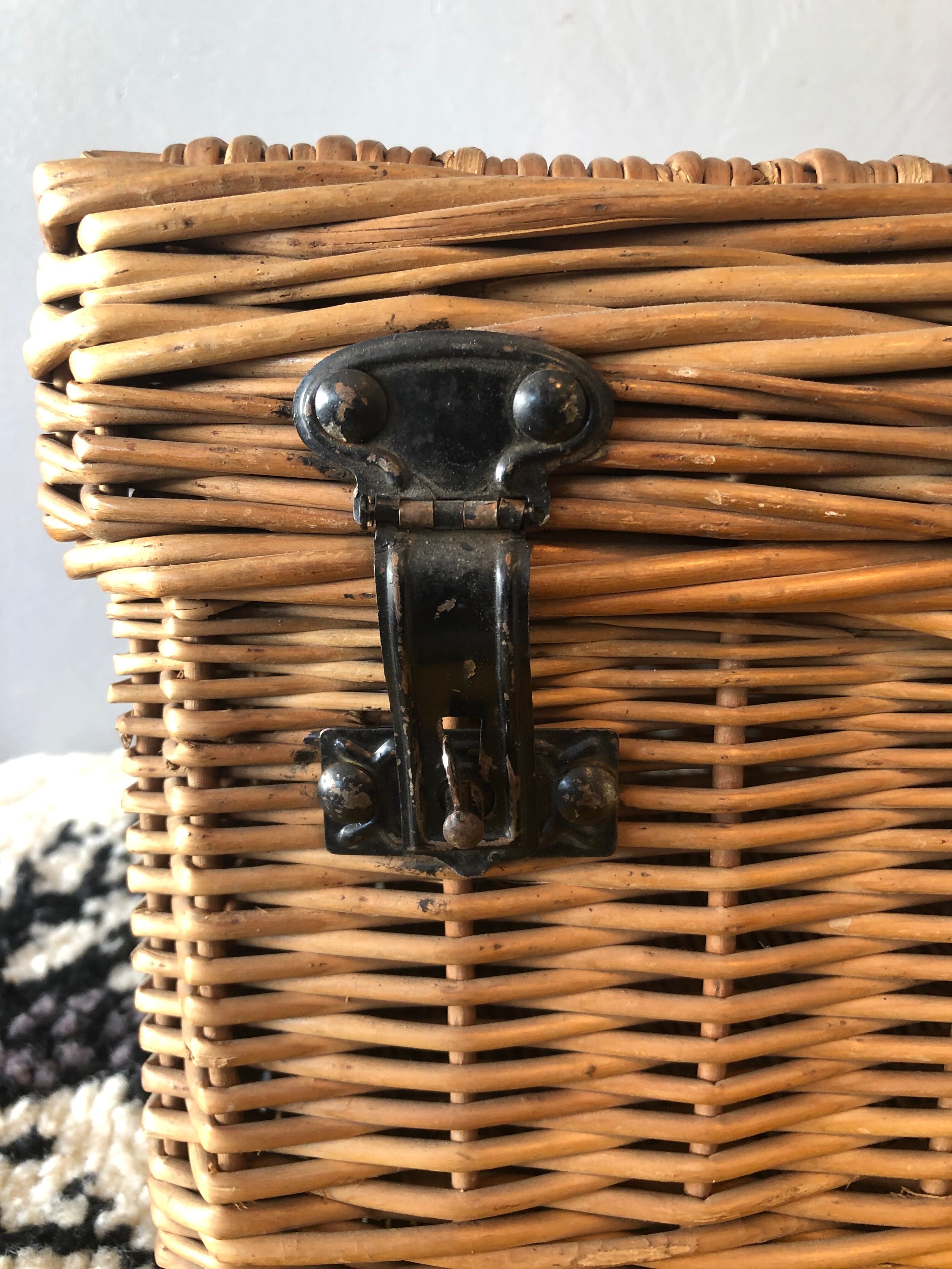 Trunk in ancient rattan