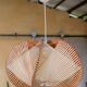 Large Scandinavian vintage wood and wire hanging