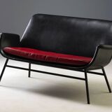 Leather Living Room Set, 1960s, Czechoslovakia