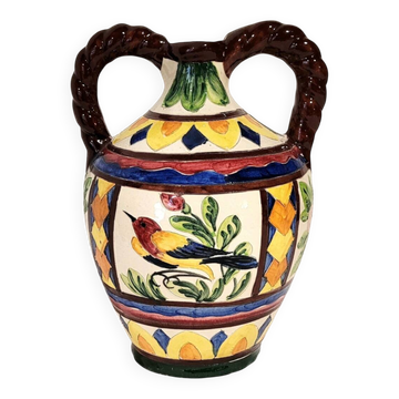 Céramique vase majolique italienne vintage Telly décoration italien