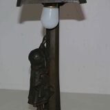 Old art deco bronze lamp