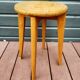Vintage beech compass foot stool