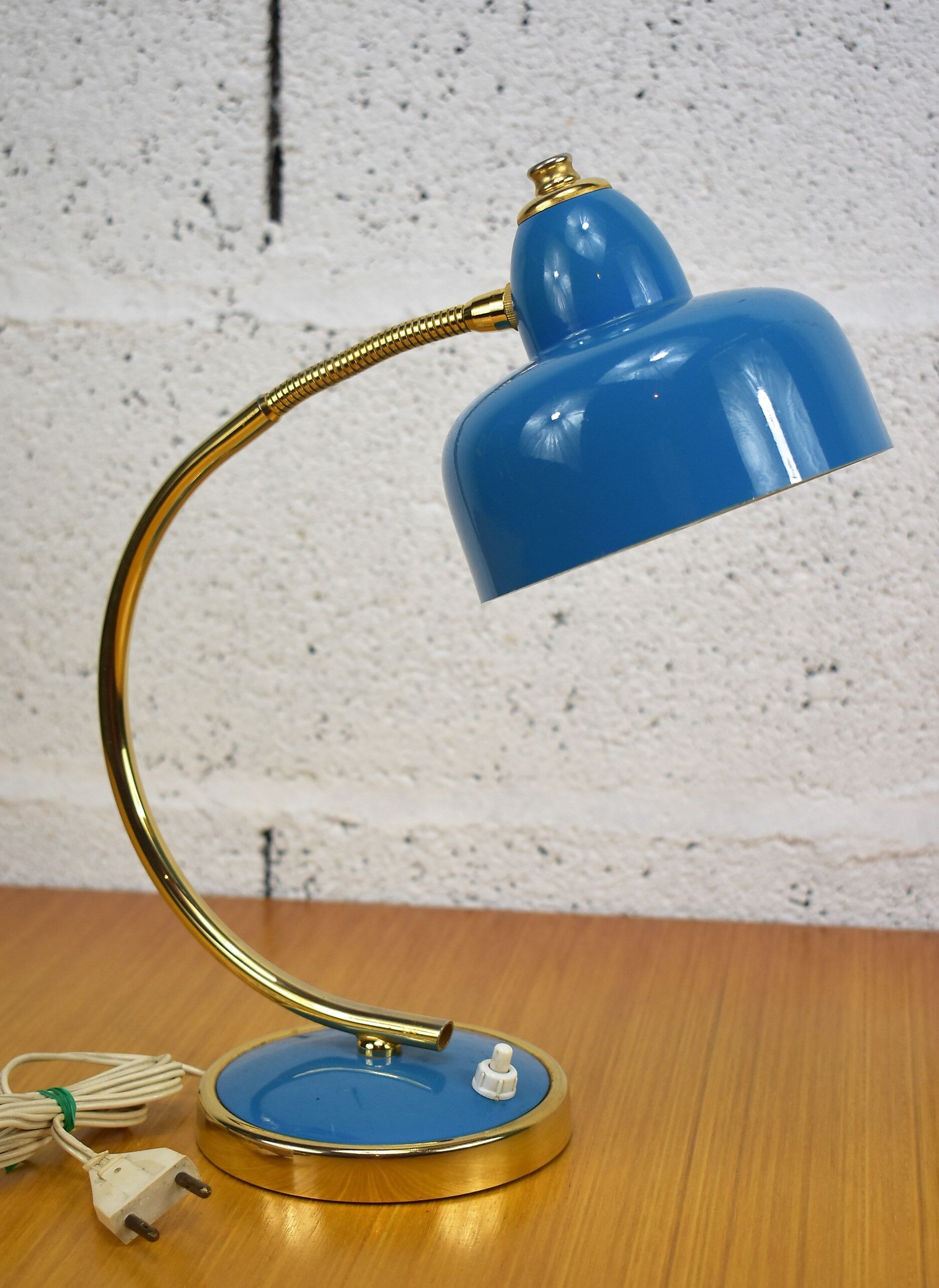 Vintage blue desk lamp