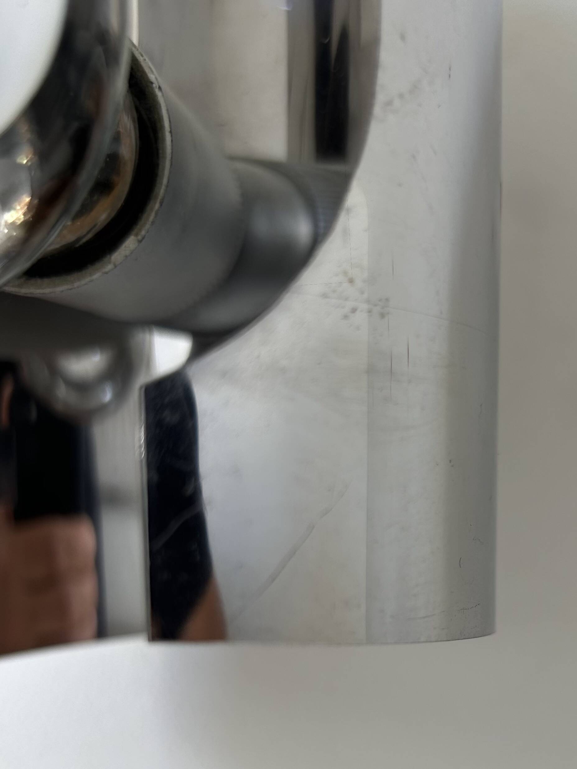 Vintage wall light, chrome metal, France, 1970.