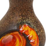 Rare Orange Fat Lava Vase West Germany Walter Gerhards 26cm