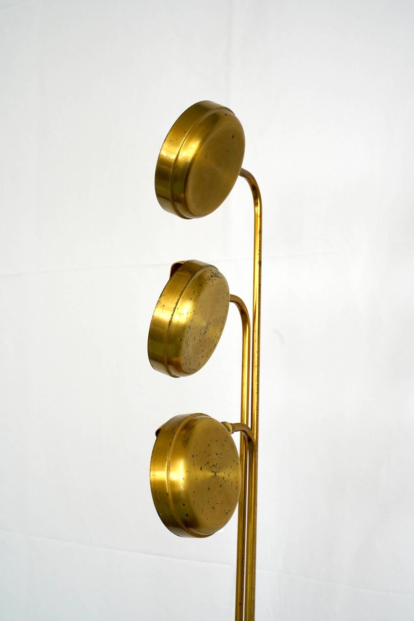 Italian vintage three arms brass floor lamp by Goffredo Reggiani