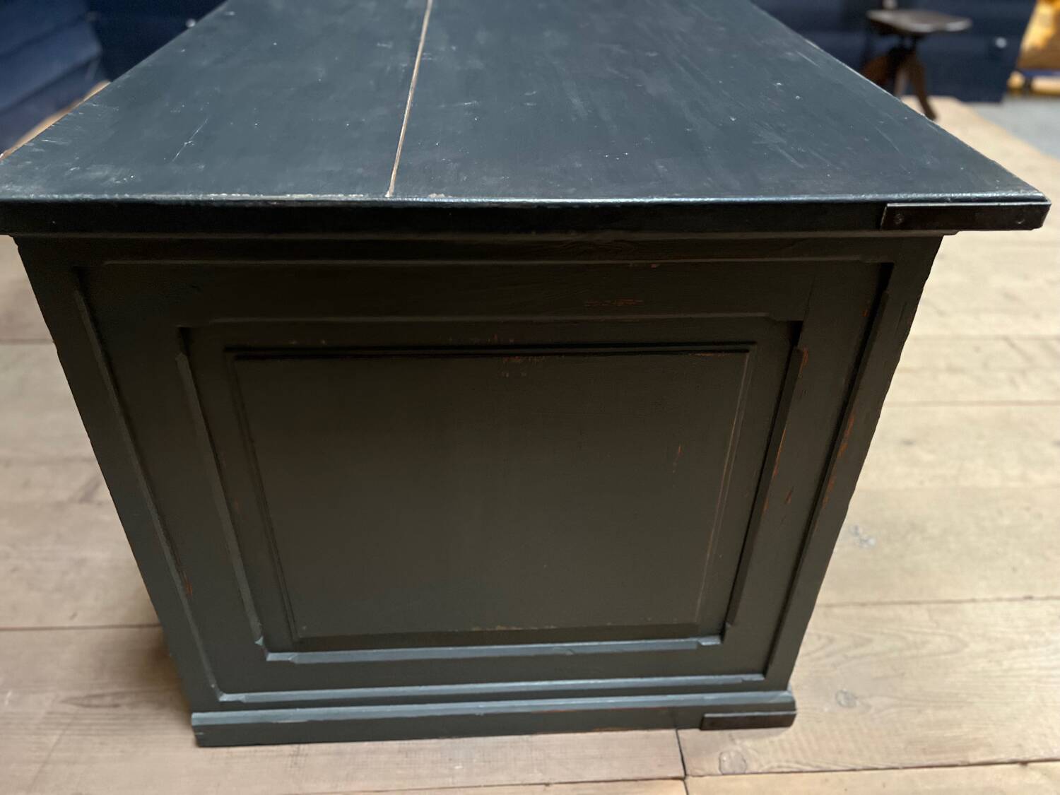 Antique painted wooden counter